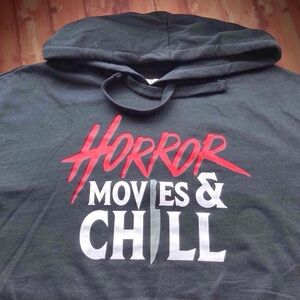 Horror Movies & Chill Hoodie L – Black Graphic New without tags. Women’s